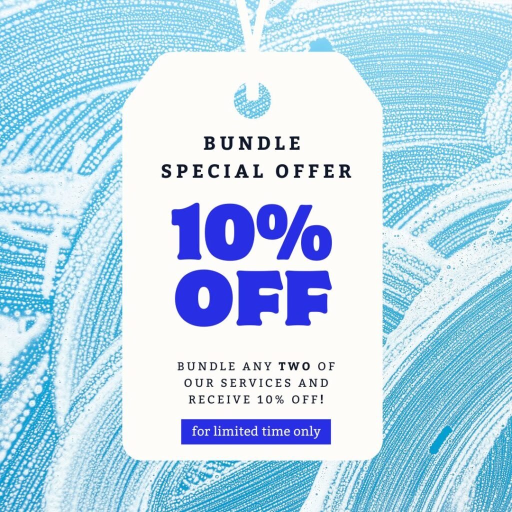 Melbourne Window Solutions bundle deal 10% special offer. Bundle any two services and receive 10% off the entire quote.